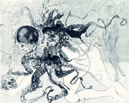 Etching Dali - Medusa