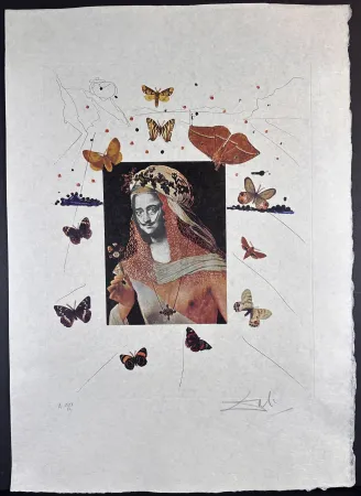 Etching Dali - Memories of Surrealism Surrealist Portrait of Dali
