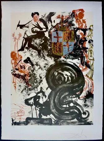 Lithograph Dali - Monument To Picasso