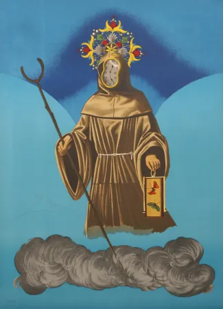 Lithograph Dali - Mystery of Sleep (The Hermit)