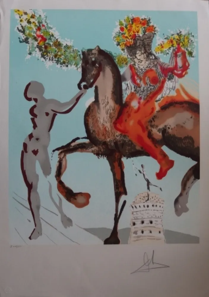 Lithograph Dali - New Jerusalem - Le mariage mystique 