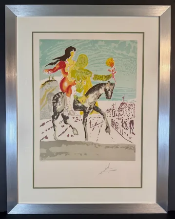 Lithograph Dali - New Jerusalem The Messiah
