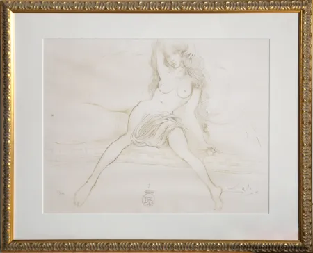 Lithograph Dali - Nu au Sopha