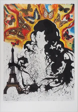 Lithograph Dali - Paris