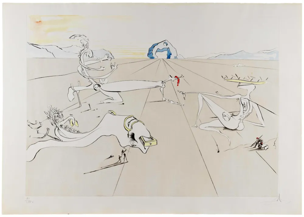 Etching Dali - Paysage Surréaliste