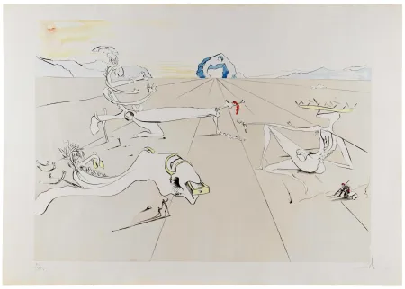 Etching Dali - Paysage Surréaliste