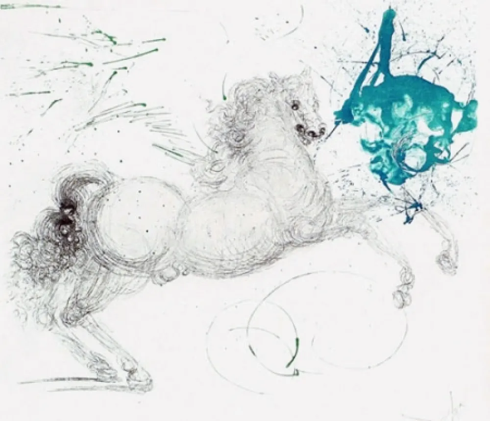 Etching Dali - Pegase (Pegasus)