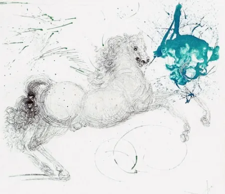 Etching Dali - Pegase (Pegasus)