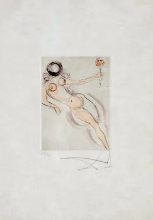 Etching Dali - Petites Nus (Ronsard) H