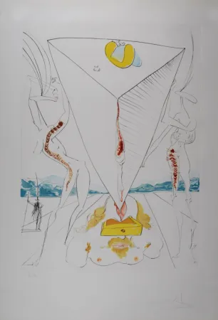 Drypoint Dali - Philosophe écrasé par le cosmos