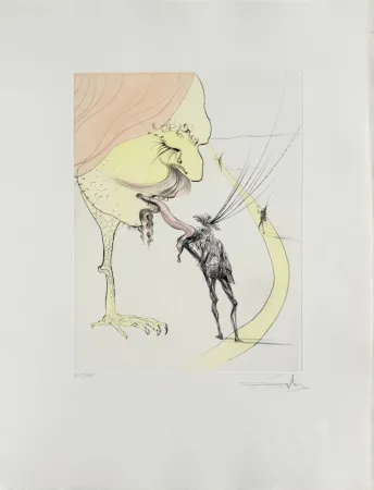 Engraving Dali - Picasso: A Ticket for Glory