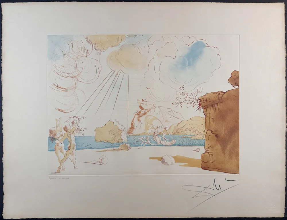 Etching Dali - Plage de Cadaques