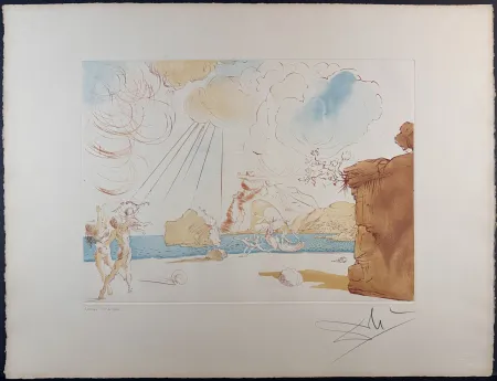 Etching Dali - Plage de Cadaques