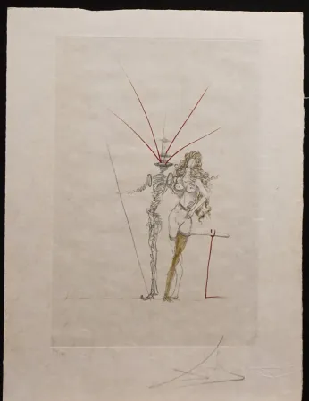 Etching Dali - Poems Secrets Frontispiece