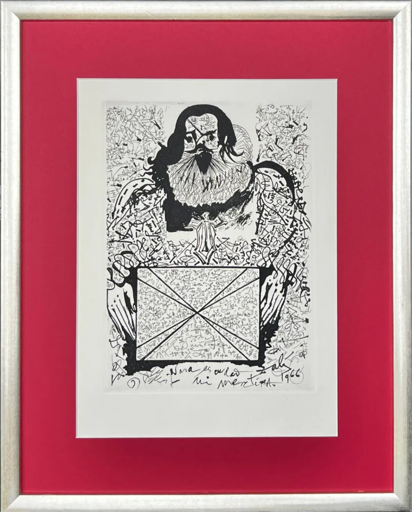 Engraving Dali - Portirait of the Signatures