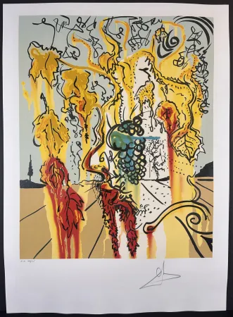 Lithograph Dali - Portrait of Autumn