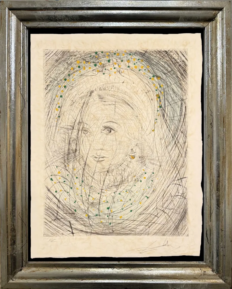 Drypoint Dali - Portrait of  Marguerite