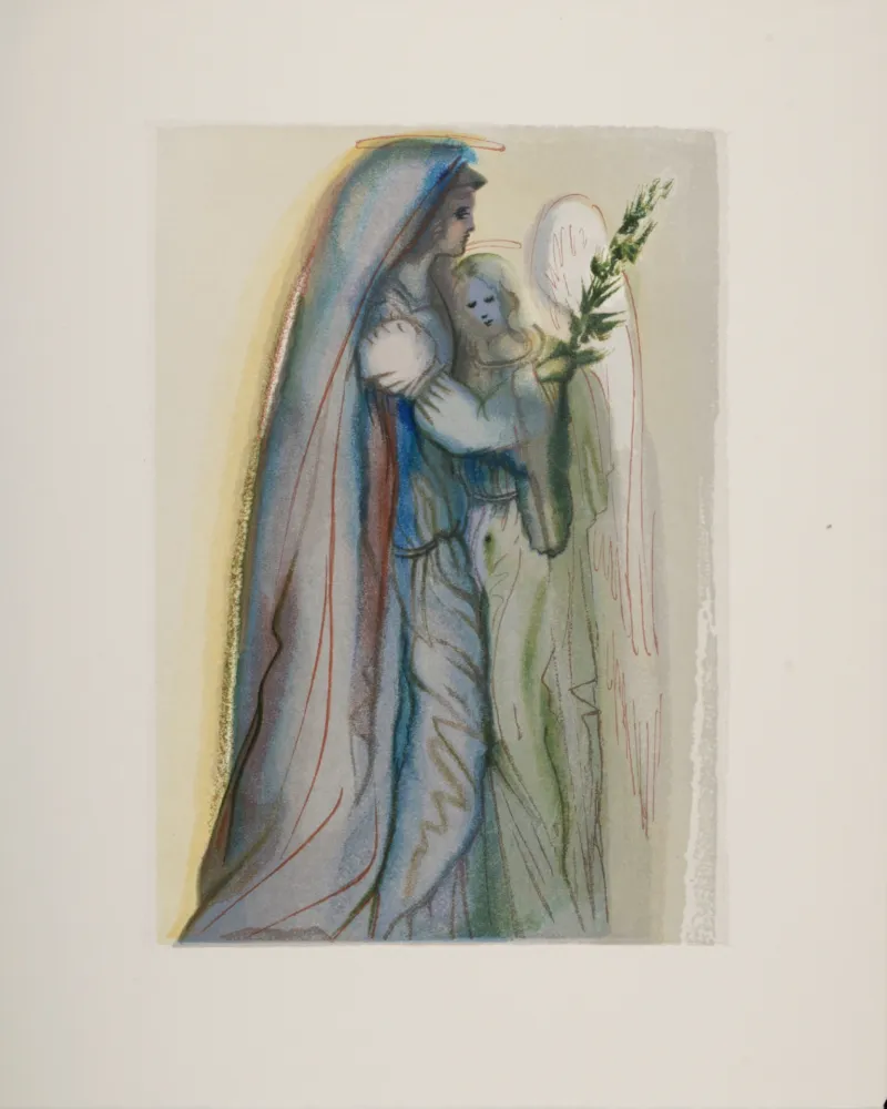 Woodcut Dali - Préparation à la prière finale, 1963