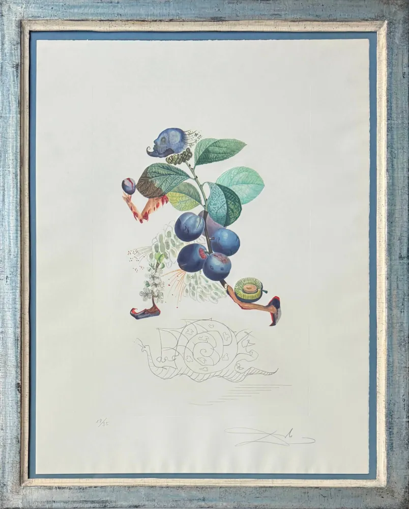 Lithograph Dali - Prunier hâtif (Hurrying Plum-tree)