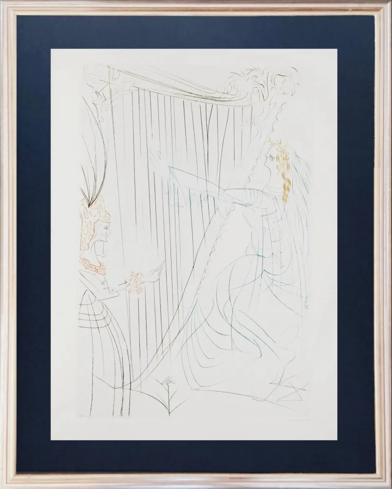 Engraving Dali - Queen Iseult and Her Daughter