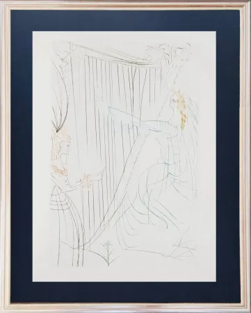Engraving Dali - Queen Iseult and Her Daughter