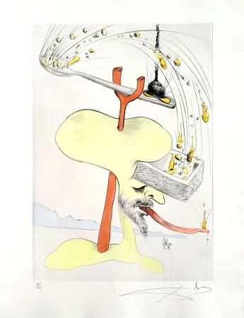 Engraving Dali - Quevedos Visioner, Planche I