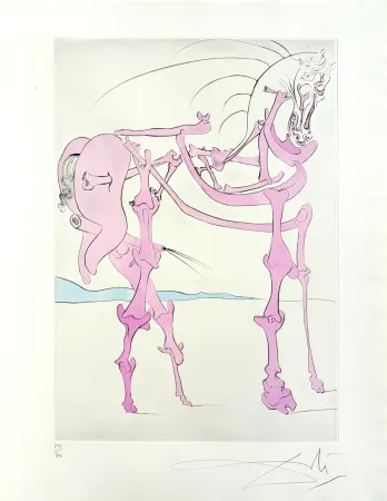 Engraving Dali - Quevedos Visioner, Planche V