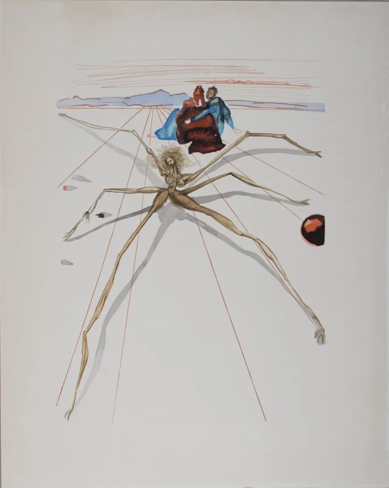 Lithograph Dali - Quittant la corniche de la colère