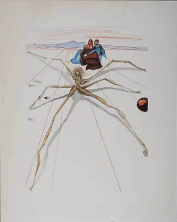 Lithograph Dali - Quittant la corniche de la colère