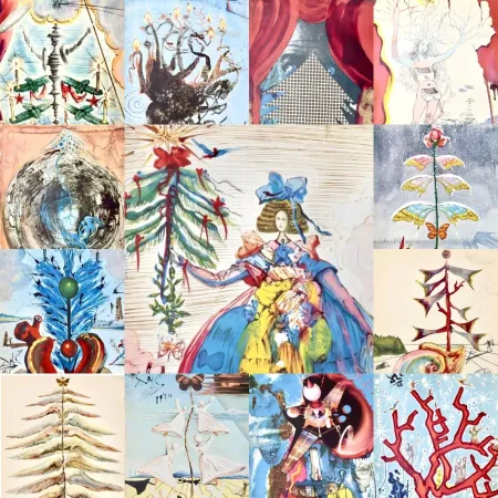 No Technical Dali - Rare gift for this Christmas: a collection of 13 original vintage Christmas cards (1958 - 1970)