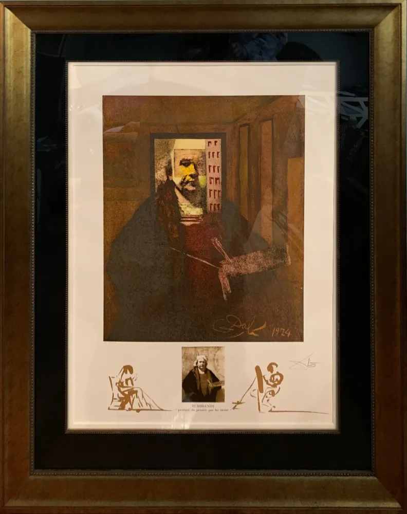 Lithograph Dali - Rembrandt (Portrait du Peintre par Lui-Meme)