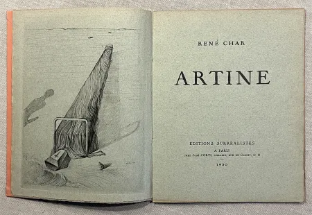 Illustrated Book Dali - René Char. ARTINE. Avec une gravure de Salvador DALI (1930)