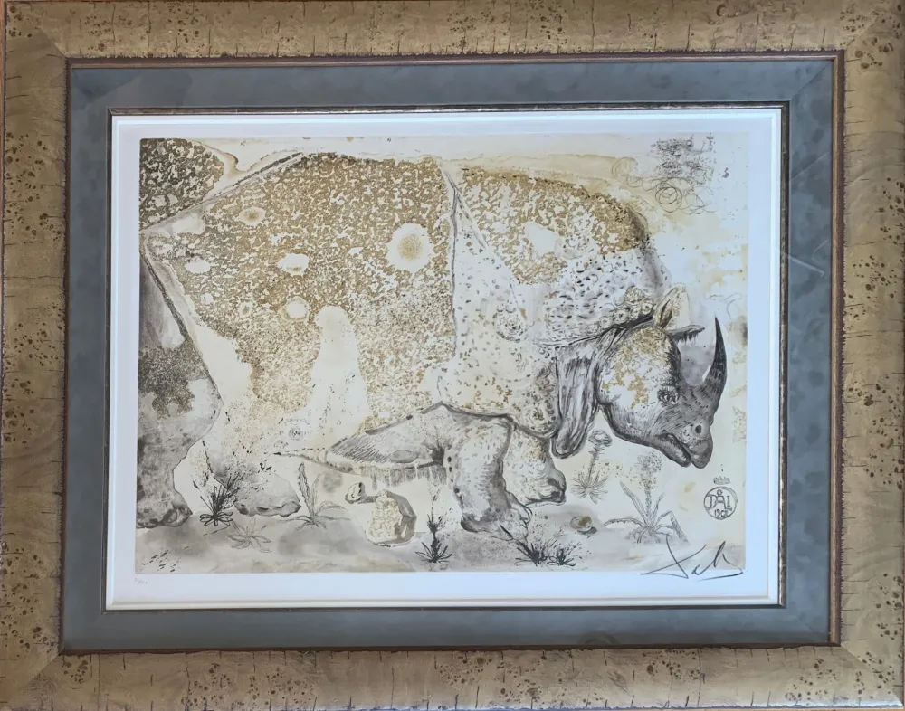 Etching Dali - Rhinoceros
