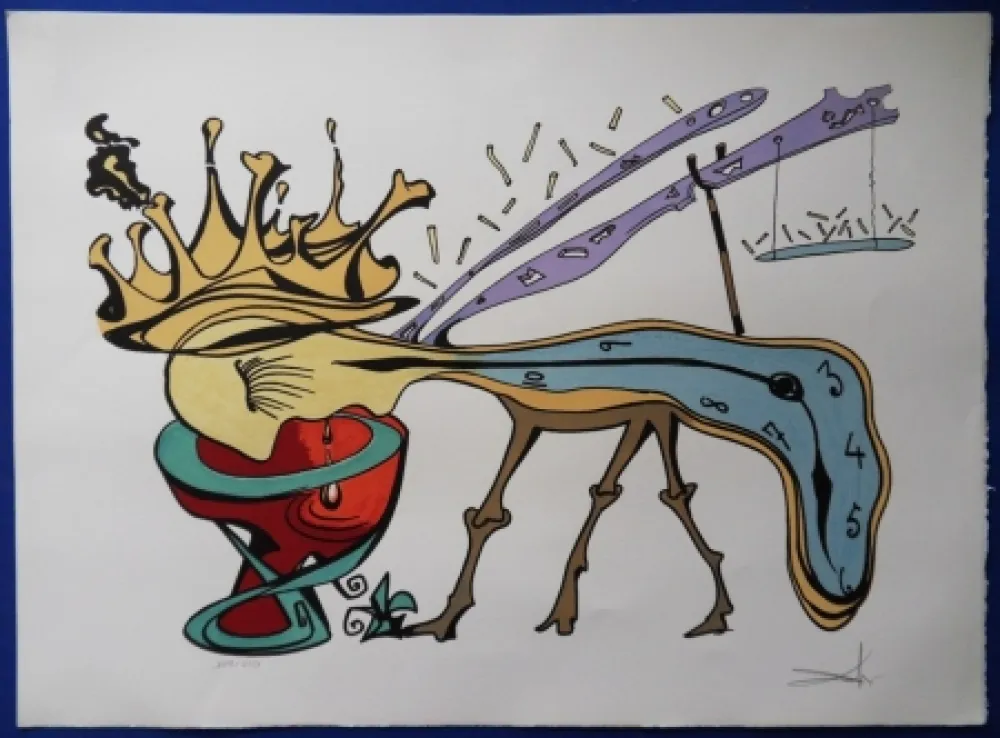 Lithograph Dali - Rigetto della Civilta