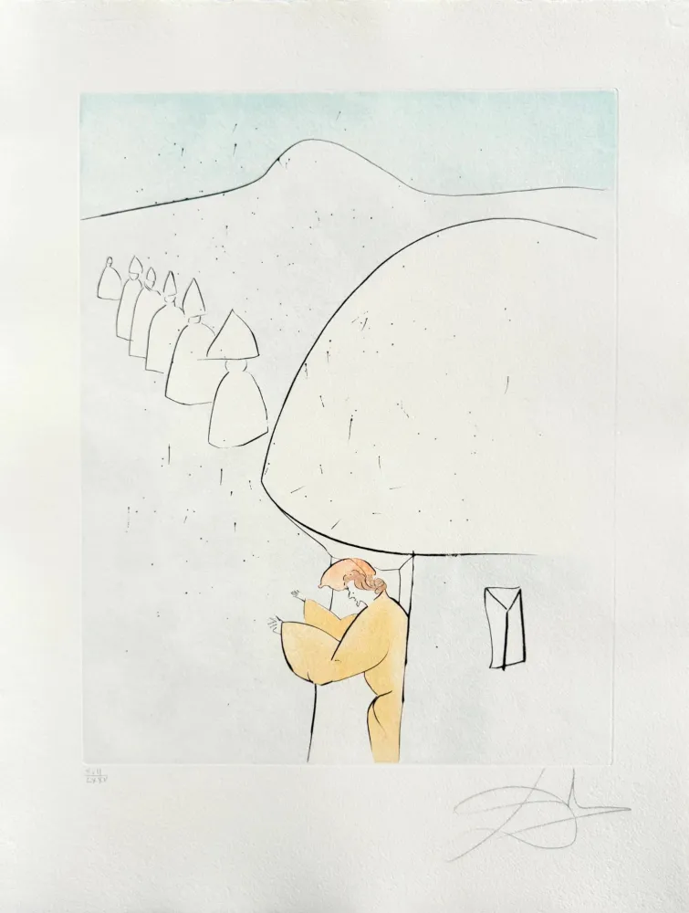 Drypoint Dali - Rokujiso (The grateful statues)