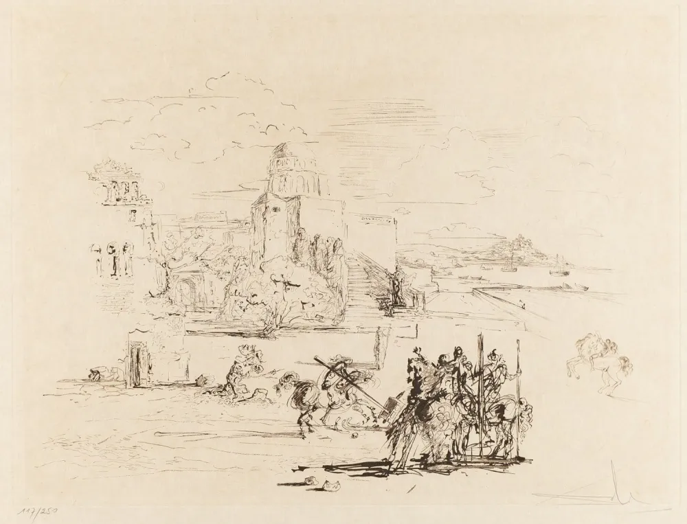 Engraving Dali - Rome and Cadaqués