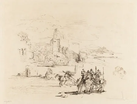 Engraving Dali - Rome and Cadaqués