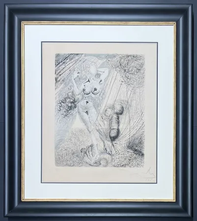 Drypoint Dali - Salvador Dalì (1904–1989) - Aphrodite - Mixed media incorporating heliogravure and drypoint etching hand-colored on Arches paper - 1963