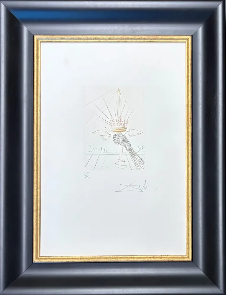 Drypoint Dali - Salvador Dalì (1904-1989) - King John - Drypoint, etching - 1970