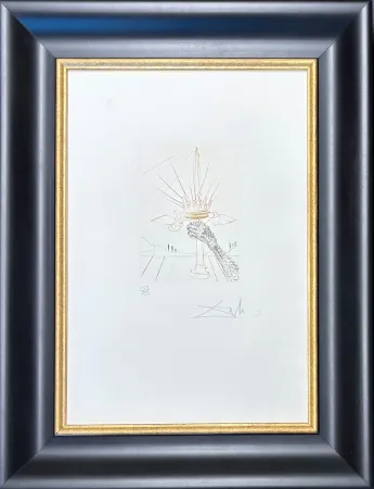 Drypoint Dali - Salvador Dalì (1904-1989) - King John - Drypoint, etching - 1970