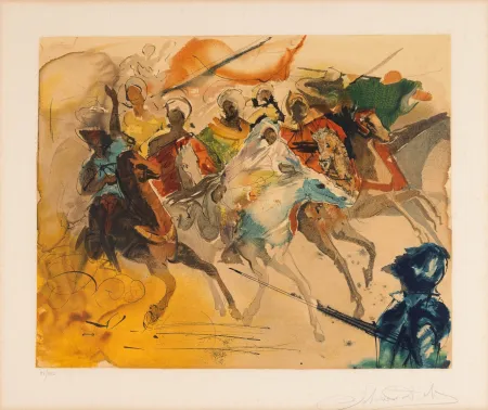 Lithograph Dali - Salvador Dalì (1904–1989) - La bataille de Tétouan - lithograph on paper - 1971