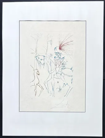 Etching Dali - Salvador Dalí (1904–1989) - La gué du sang - Drypoint, etching on Japanese paper - 1975