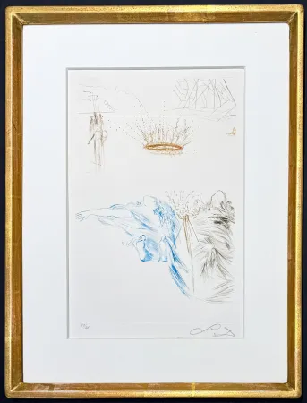 Etching Dali - Salvador Dalí (1904–1989) – Le Testament de Tristan – Colour-printed drypoint etching – 1970