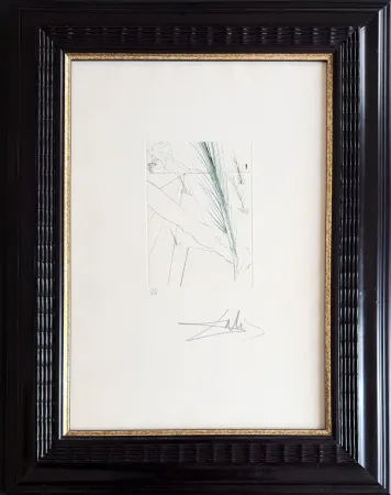 Etching Dali - Salvador Dalí (1904–1989) - Love's Labour's Lost - Drypoint etching on Rives paper - 1970