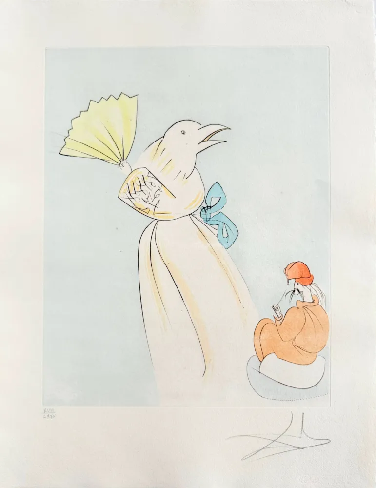 Drypoint Dali - Shitakiri (The tongue-cut sparrow)