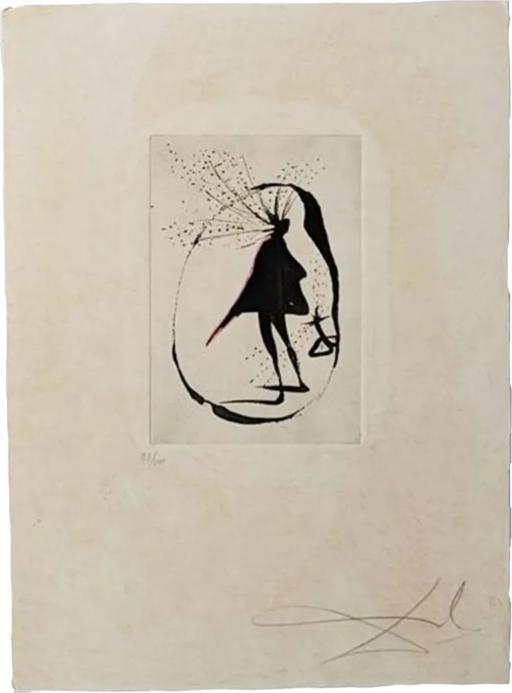 Drypoint Dali - Silhouette
