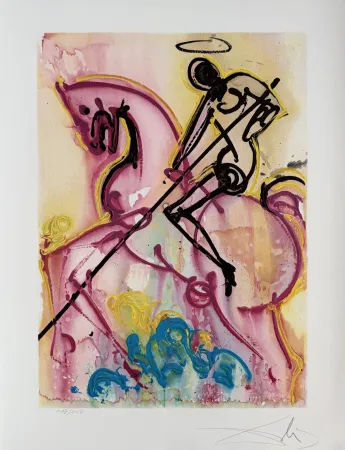 Lithograph Dali - St. George