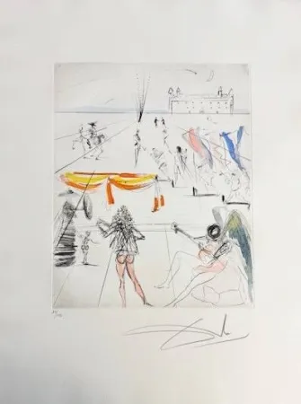 Drypoint Dali - St Jacques de Compostelle (Santiago de Compostela)