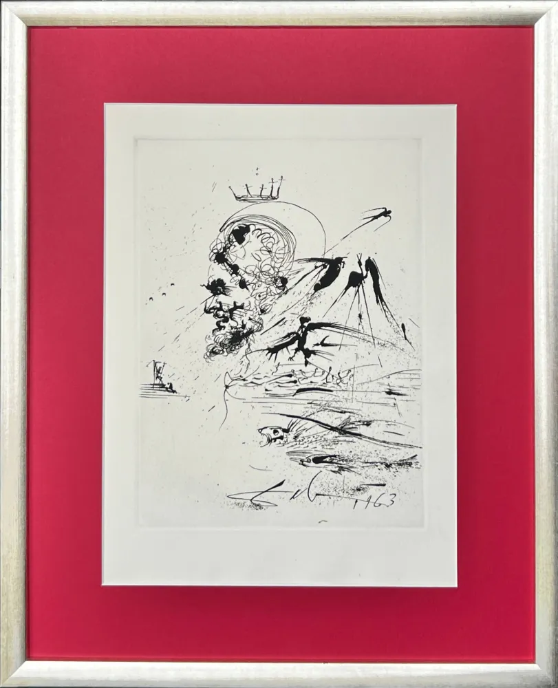 Engraving Dali - Study for a Dream