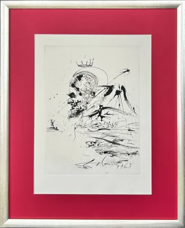 Engraving Dali - Study for a Dream
